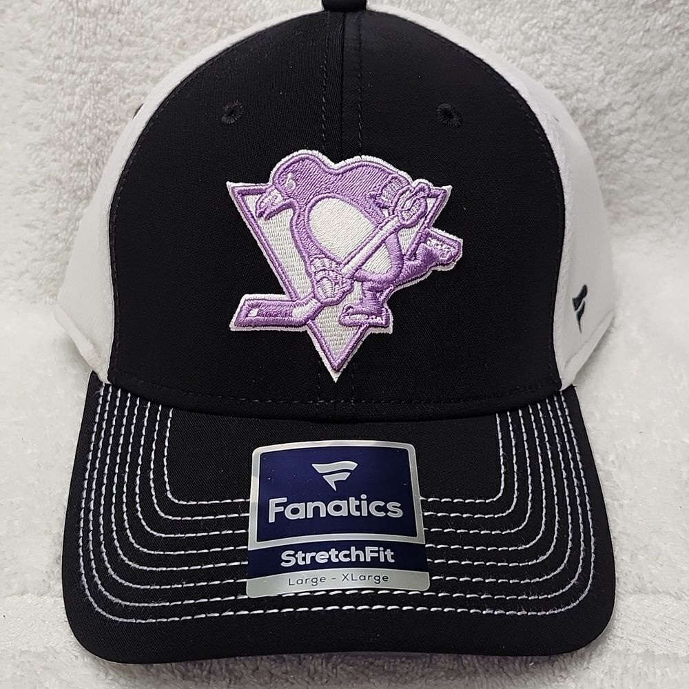 Fanatics Pittsburgh Penguins Cancer L/XL Stretchfit Hat - New